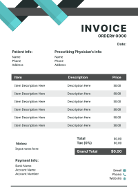Medical Ribbons Invoice Image Preview
