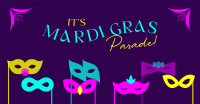 Mardi Gras Masks Facebook Ad Design