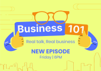 Business Podcast Postcard Design