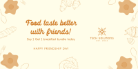 Quality Friends Quality Foods  Twitter Post Design