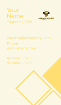 Cute Bumblebee Mascot Business Card Design