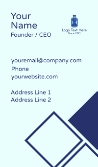 Water Bottle Hourglass Business Card Design