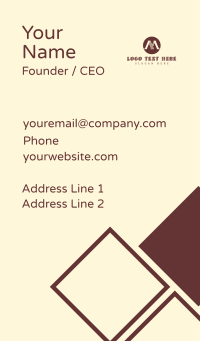 Modern Geometric Letter M Business Card Design