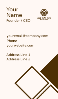 Brown Forest House Business Card Design