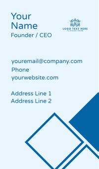 Blue People Community Business Card Design