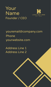 Elegant Letter K Business Card Design