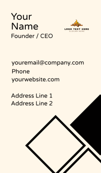 Wood Bonfire Camping Business Card Design