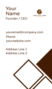 Donut Bakeshop Letter G Business Card Design