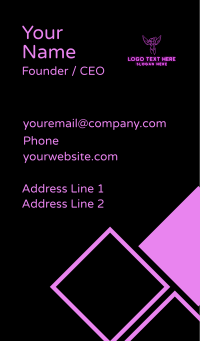 Neon  Lady Seductress Business Card Design