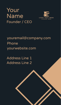 Swoosh Generic Company Letter E Business Card Design