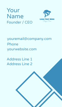 Blue Dolphin Tail Business Card Design