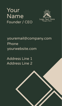 Nature Campsite  Business Card Design