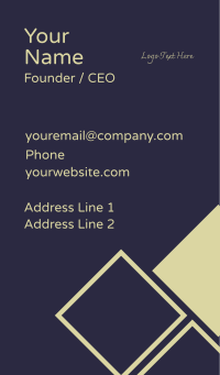 Elegant Cursive Wordmark Business Card Design