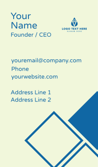 Letter A Water Station Business Card Design