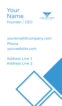 Blue Star Bird Business Card Design