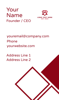 Abstract Shield Triangle Business Card Design