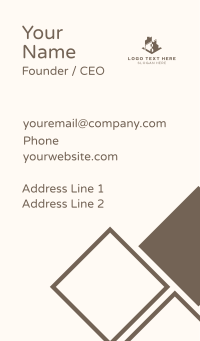Geometric House Structure Business Card Design