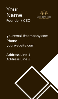 Luxury Deer Crest Business Card Design