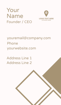 Location Pin Heart Crown Business Card Design