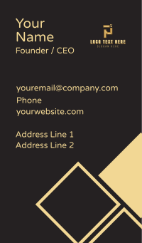 Business Pixel Letter P Business Card Design