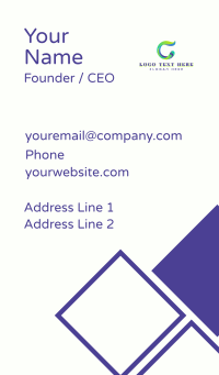 Creative Business Letter C Business Card Design