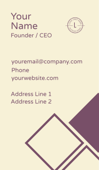 Purple Circle Letter Business Card Design