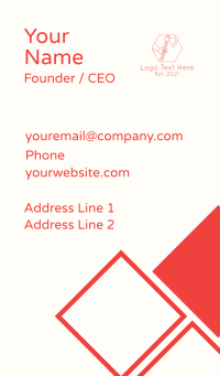 Monoline Warrior Axe Business Card Design