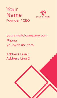 Pink Lion Heart Business Card Design