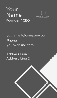 Professional Square Letter Business Card Design