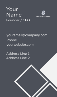 Funky Cursive Letter S Business Card Design