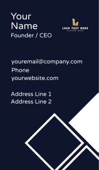 Luxury Premium Letter L Business Card Design