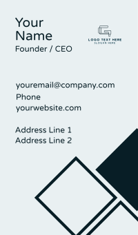 Professional Business Company Letter G Business Card Design