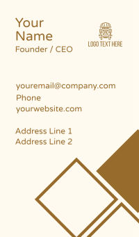 Mayan Warrior Head Business Card Design