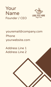 Bird Brewed Coffee Business Card Design