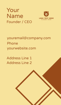 Angry Brown Bear Business Card Design