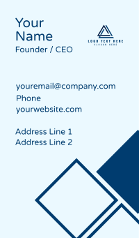 Blue Triangle Business Company Business Card Design