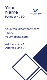 3D Corporate Letter V Business Card Design