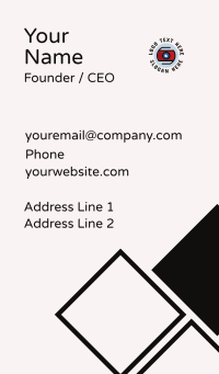 Modern Surveillance Camera  Business Card Design