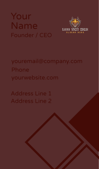 Barbarian Viking Warrior  Business Card Design