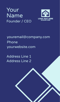 Blue House Real Estate  Business Card Design