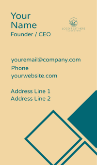 Nature Lake Campsite Business Card Design