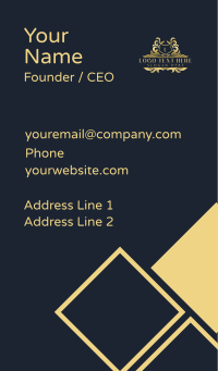 Luxurious Shield Crest Business Card Design