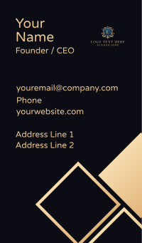 Luxury Crest Shield Business Card Design