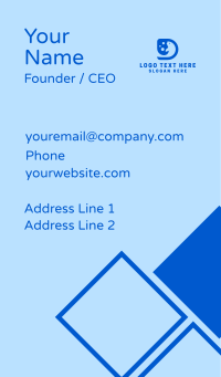 Blue Fish Letter D Business Card Design