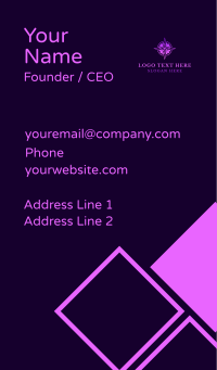 Purple Startup Compass Business Card Design