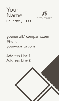 Builder Structure Origami Letter B Business Card Design