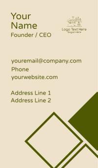 Campsite Outline Business Card Design