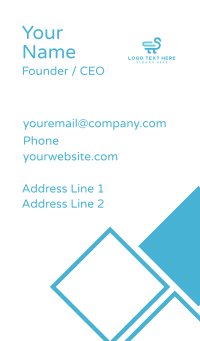 Minimalist Blue Duck Business Card Design