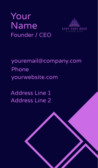 Cyber Triangle Pyramid Business Card Design