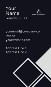 Talent Agency Letter A Business Card Design